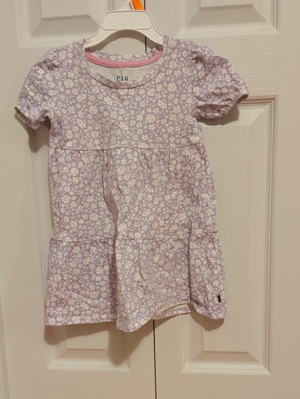 GAP Lilac Floral Tiered Dress